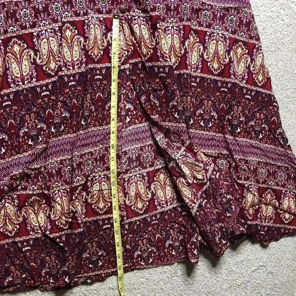 Le Salty Label Maxi Dress Boho Gypsy Button Front V Neckline Short Sleeves - Picture 6 of 10